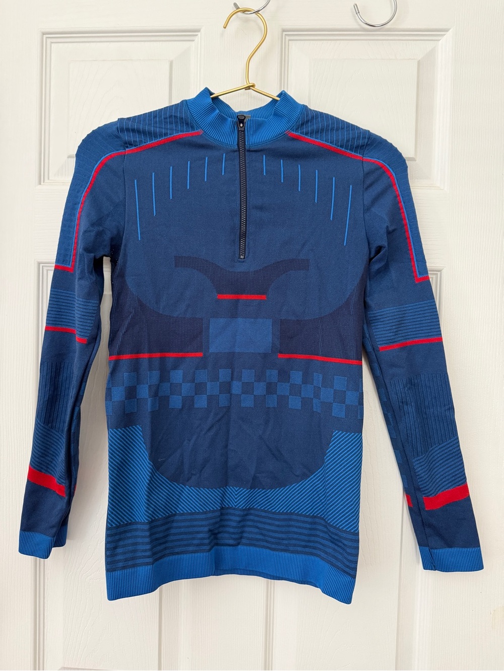 Adidas x Stella McCartney Blue Quarter-Zip Performance Top